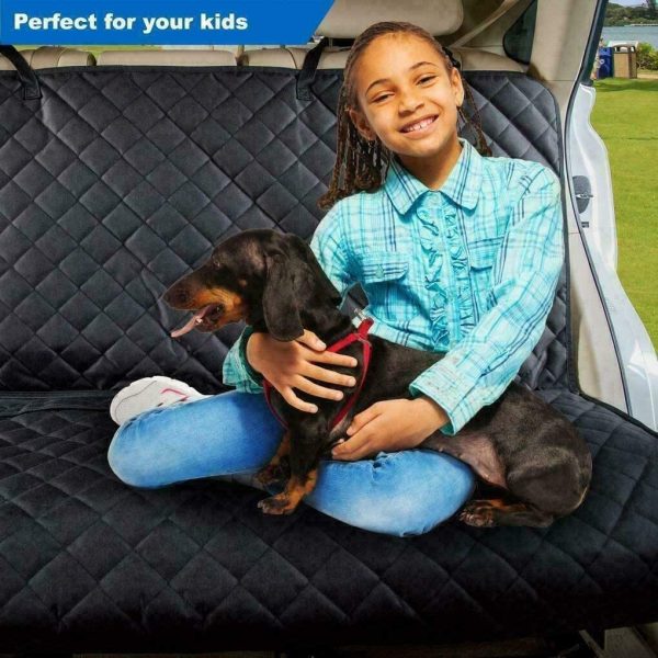 Dog Car Seat Covers,Dog Seat Cover Pet Seat Cover for Cars, Trucks, and SUV - Black, Waterproof, Hammock Convertible - Image 4