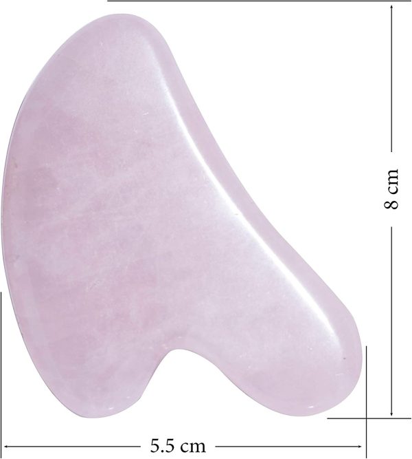 Guasha Scraping Massage Tool ?C Rose Quartz Gua Sha Board - Traditional Scraper Tool for Anti-Aging ?C 100% Natural Pink Quartz Stone Guasha - By Sandine - Image 3