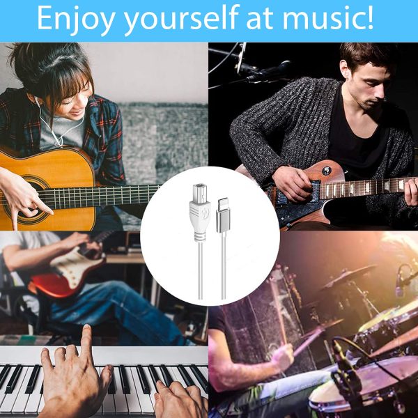 MIDI Cable 5FT, Lightning to midi Cable, USB 2.0 Type B to Lightning Cable, Compatible with iOS Devices to MIDI Keyboard, Electronic Music Instrument, Audio Interface and Midi Controller - Image 5