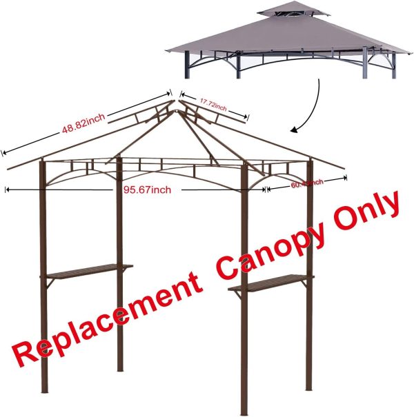 Grill Gazebo Replacement Roof for #L-GZ238PST-11 by ABCCANOPY - Image 4