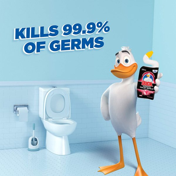 DUCK Toilet Cleaner, Extra Power Toilet Shield Gel, Protects Against Stains, Spring Flowers Scent, 500ml (Pack of 1) - Image 4