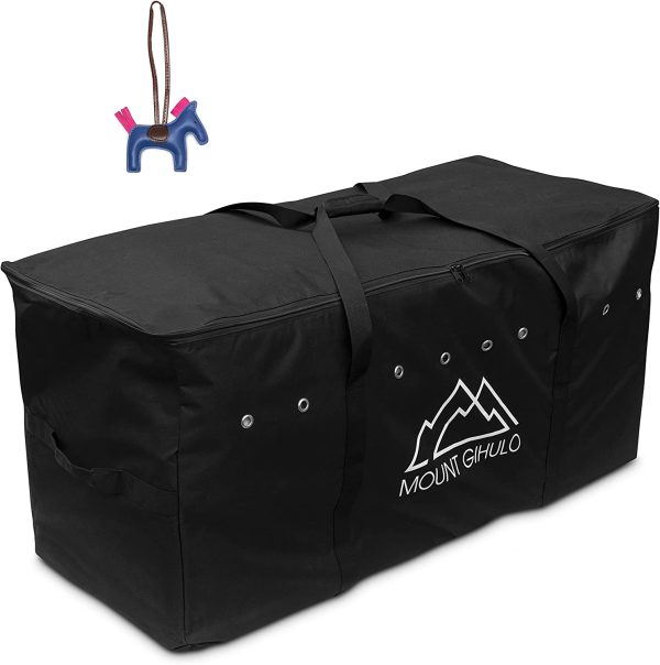 Mount Gihulo Hay Bale Bag - 600D Polyester, Shoulder Strap, Carry Handles, Ventilated, PVC Waterproofing, 2-String Bale - Complete with Horse Charm - Image 2