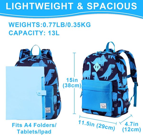 Preschool Backpack,Vaschy Little Kid Backpacks for Boys with Chest Strap Cute Dinosaur. - Image 5