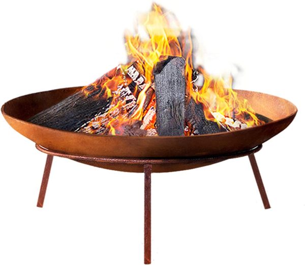 Outdoor Fire Pit-Grillz 60cm Fire Pit Bowl Portable Camping Backyard Garden - Image 8