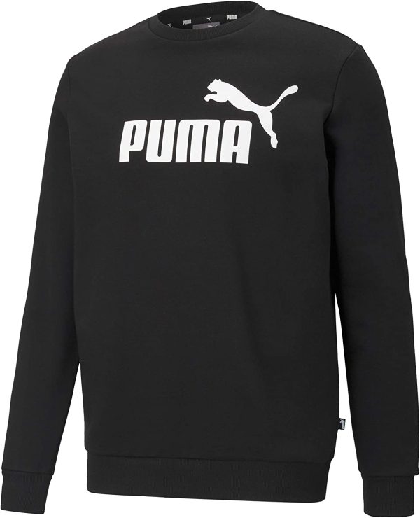 PUMA Men's ESS Big Logo Crew FL Black