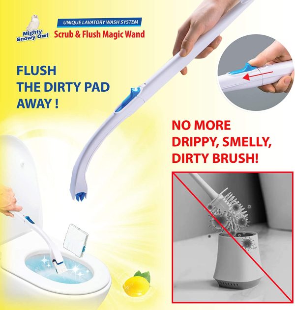 MightySnowyOwl Disposable Toilet Brush Flushable Refills - Disposable Toilet Cleaning System (36 Refills - No Handle) - Image 5