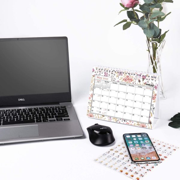 Small Desk Calendar 2022-2023 (8"x6"), Mini Monthly Desktop Calendar from January 2022 to June 2023, Academic Year Standing Desk Calendars with Planner Stickers - Image 7