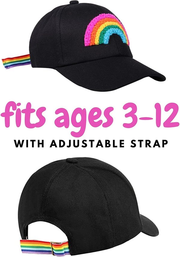 Girls Rainbow Hat - Baseball Cap for Girls - Kids Hat - Image 7