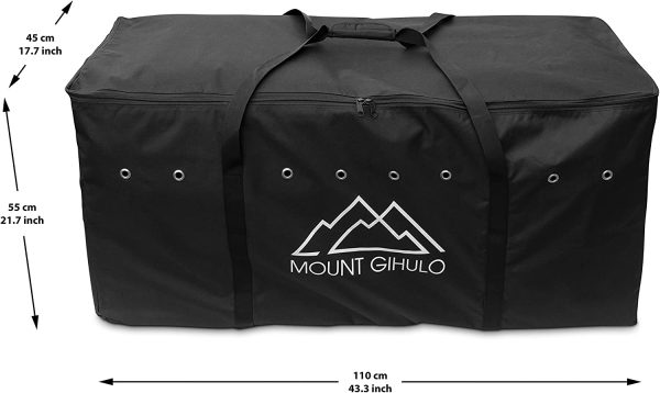 Mount Gihulo Hay Bale Bag - 600D Polyester, Shoulder Strap, Carry Handles, Ventilated, PVC Waterproofing, 2-String Bale - Complete with Horse Charm - Image 5