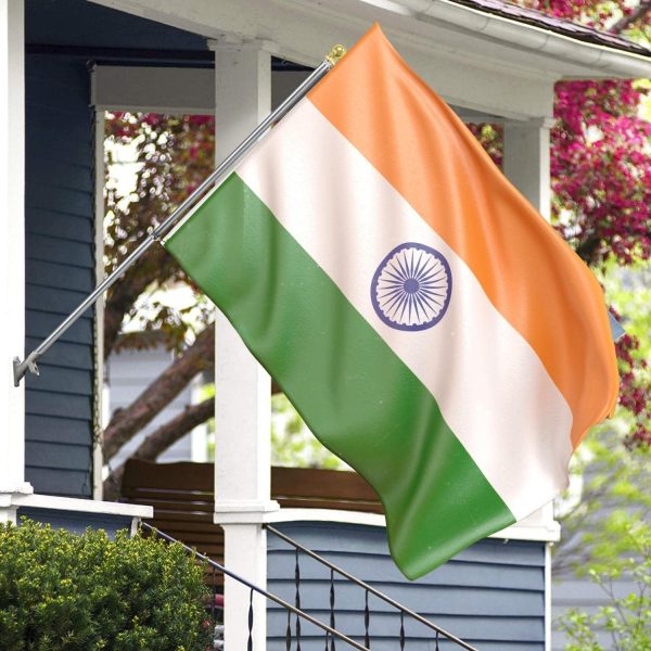 Large Indian Flag. Robust 3 ft X 5 ft Polyester National Flag. Suitable for Indoor or Outdoor use. Show Your Pride India. By MJB Inspired ? - Image 7