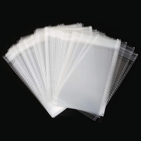 GWHOLE 100 PCS 2.75x 3.94 inch Resealable Clear Cello Cellophane Bags Self Adhesive Sealing for Bakery, Candle, Soap, Cookie Poly Bags