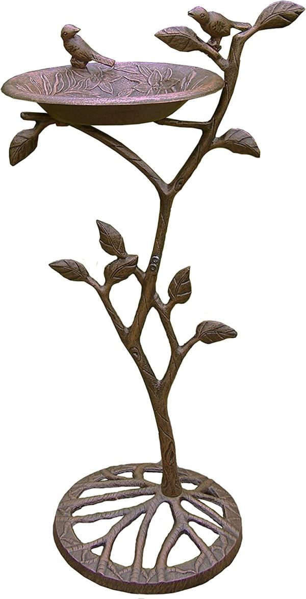 Oakland Living Meadow Bird Bath, Antique Bronze - Image 4