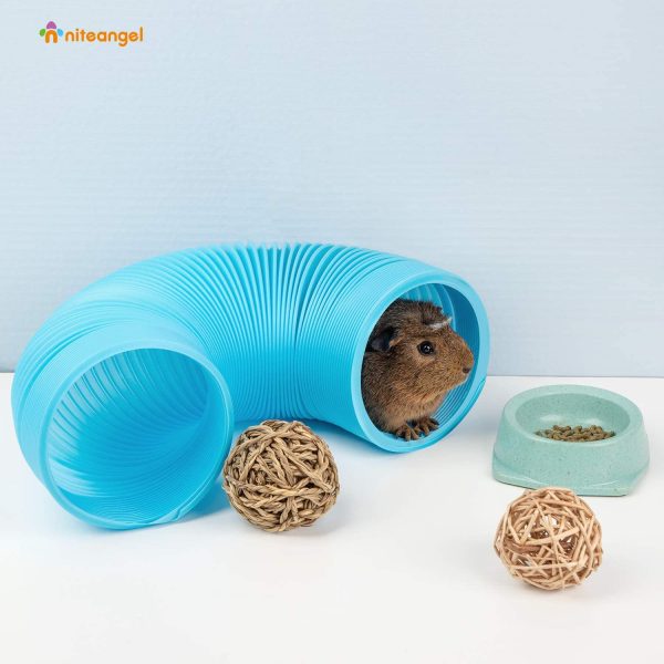 Niteangel Fun Tunnel with 3 Pack Play Balls for Guinea Pigs, Chinchillas, Rats and Dwarf Rabbits (Blue) - Image 5