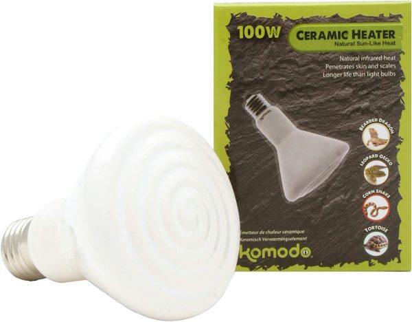 Komodo Ceramic Heat Emitter White 100W