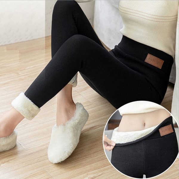 koolsoo Women's Fleece Lined Leggings Thermal High Waist Compression Pants Winter Skinny Tights Trousers Base Layer - Image 3