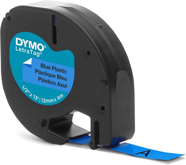 DYMO LetraTag Labeler Plastic Tape 12mm x 4M Blue - Image 3