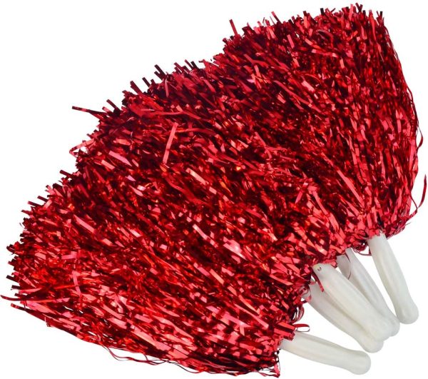 baotongle 12 PCS Cheerleading Squad Spirited Fun Poms Pompoms Cheer Costume Accessory for Party Dance Sports