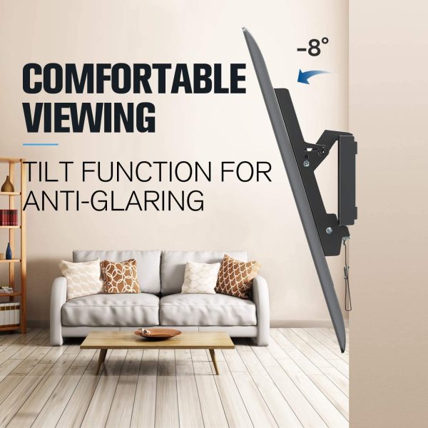 Tilt TV Wall Mount Bracket for 42-84 Inch LED, LCD Flat Screen TVs, TV Mount up to VESA 800 mm and 132 LBS, One-Piece Wall Plate Easy for TV Centering on 16????~32???? Wood Studs MD2268-XL-04 - Image 2