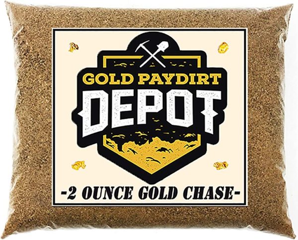 Gold Paydirt Depot '2 Ounce Gold Chase' Gold Nugget Paydirt Panning Concentrate Pay Dirt Bag - Gold Prospecting