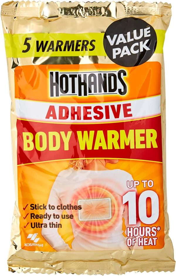 HOTHANDS Adhesive Body Air Activated Warmer Up to 10 Hours of Heat, 5 Count (Pack of 1) - Image 3