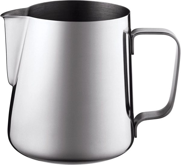 Stainless Steel Milk Jug | 600ml Milk Frothing Jug | Barista Quality Milk Pitcher with Cool Touch Handle | Easy Pour Spout | EM0260