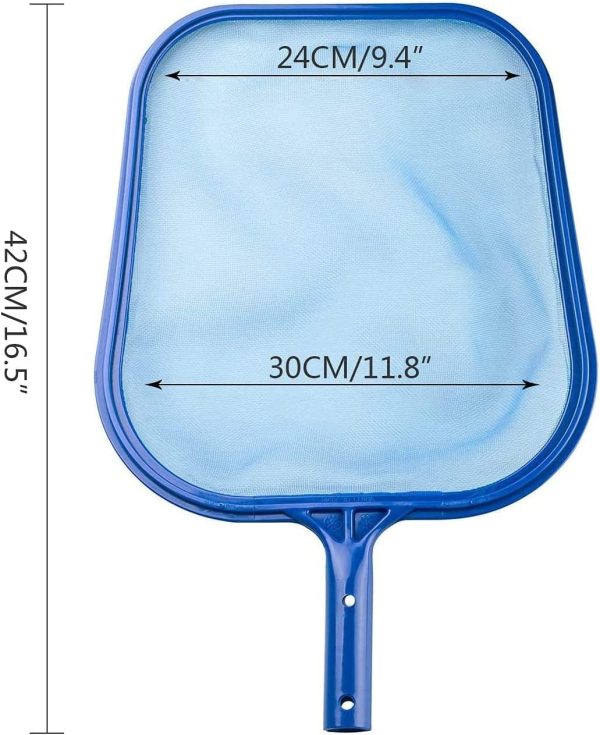 H HOME-MART Upgraded Pool Skimmer Net with 16-37 inch Telescopic Pole Leaf Skimmer Mesh Rake Net for Spa Pond Swimming Pool, Pool Cleaner Supplies and Accessories - Image 4