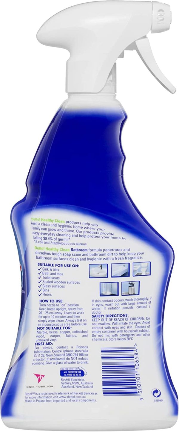 Dettol Healthy Clean Bathroom Spray Anti-Bacterial, 500ml - Image 3