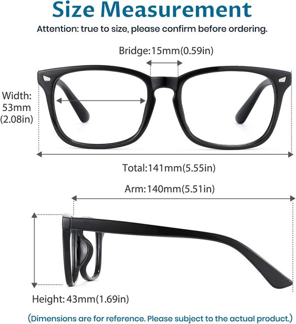 Cyxus Blue Light Blocking Glasses for Men/Women UV Filter Computer Gaming Eyeglasses Anti Eye Strain Headache Better Sleeping