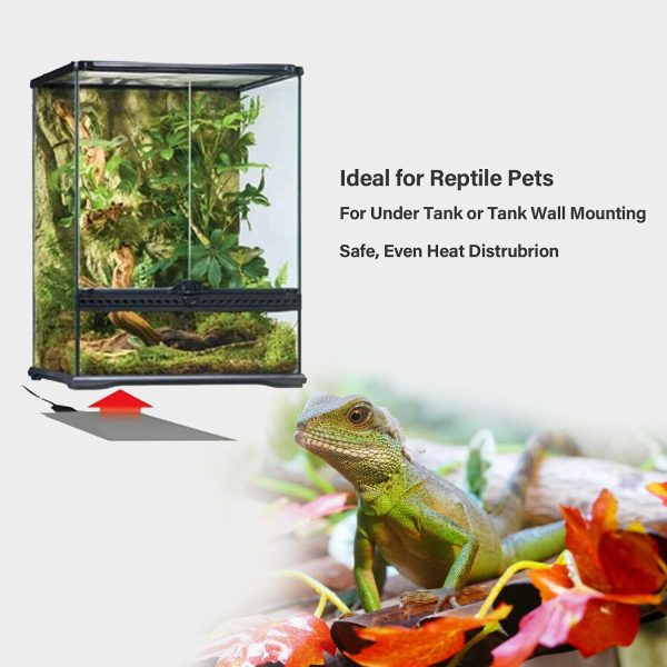 Lerway Reptiles Heat Mat 20W 2-Pack Heating Pad Adjustable Temperature Pet Supplies for Terrarium Amphibians Reptiles Turtle Tortoise Snakes Lizard Breeding Hatching Incubators (20W)