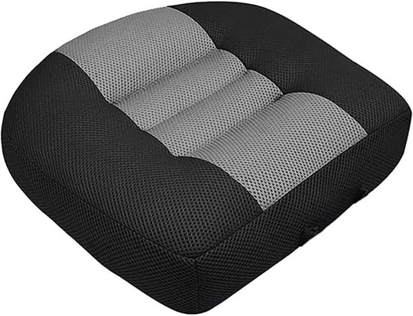 Seat Cushion, Heightening Height Boost Mat Portable Breathable Mesh, Seat Booster, Ideal for Car Office,Home, Used All The Year,Black