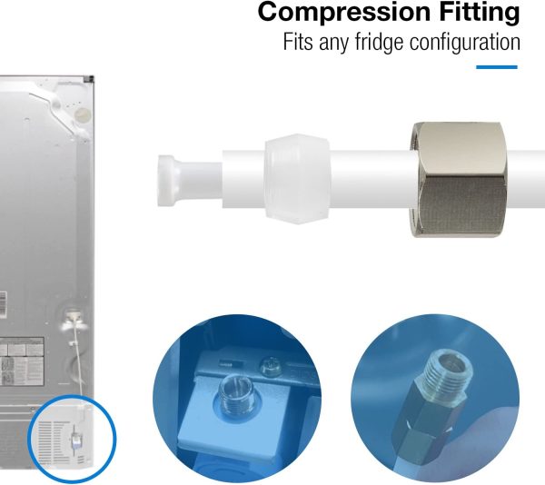 iSpring ICEK Fridge Connection and Ice Maker Kit for Reverse Osmosis Water Systems with 20 feet 1/4 Inch Tubing - Image 6