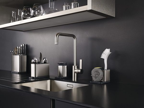 Surface Stainless-steel Sink Area Organiser - Grey - Image 4