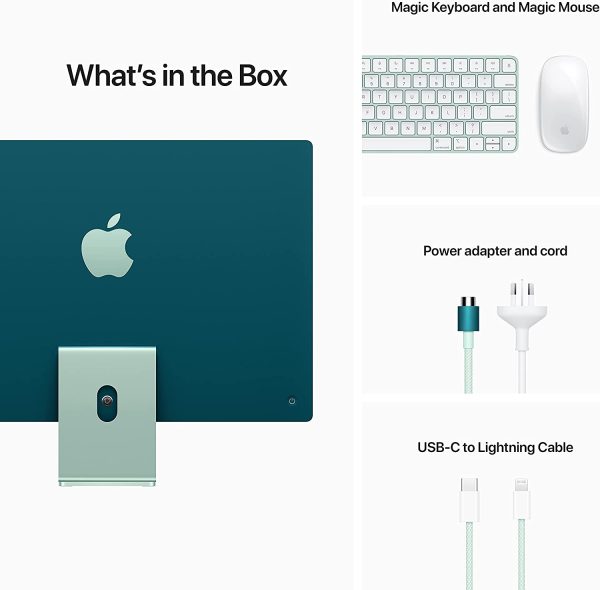 New Apple iMac (24-inch, Apple M1 chip with 8?core CPU and 7?core GPU, 8GB RAM, 256GB) - Green - Image 7