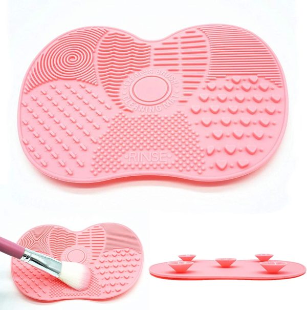 Silicone Makeup Brush Cleaning Mat Scrubber Washing Tools with Suction Cup Makeup Brush Cleaner Pad - Image 3