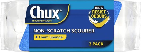 Chux Non Scratch Scourer Scrub, 3 count