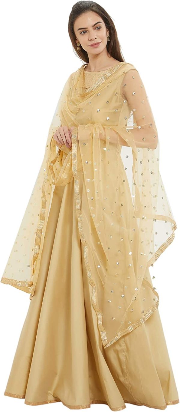 Dupatta Bazaar Woman's Embellished Net Dupatta - Image 4