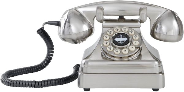 CR62-BC Kettle Classic Desk Phone with Push Button Technology, Brushed Chrome