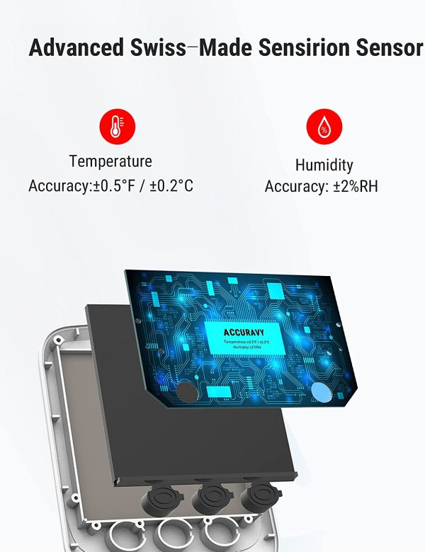 ThermoPro Bluetooth Hygrometer Thermometer, 260FT Wireless Remote Temperature and Humidity Monitor, with Large Backlit LCD, Indoor Room Thermometer and Humidity Gauge, Max Min Records - Image 3