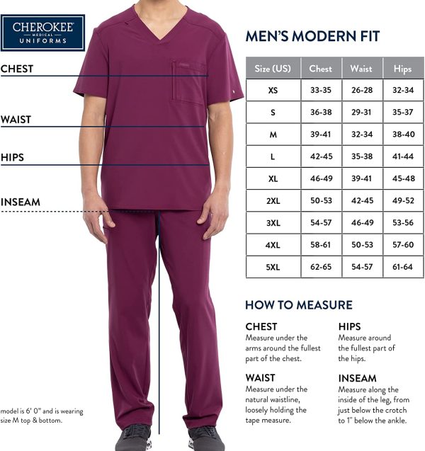 Cherokee Workwear Revolution Men Scrubs Pant Natural Rise Jogger WW012 - Image 6