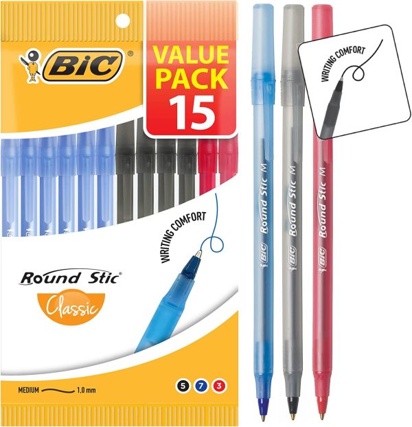 Classroom Stationery Bundle Pack - 15 Assorted Colour Ballpens, 12 Mechanical Pencils & 4 Assorted Dry Erase Whiteboard Markers - Image 3