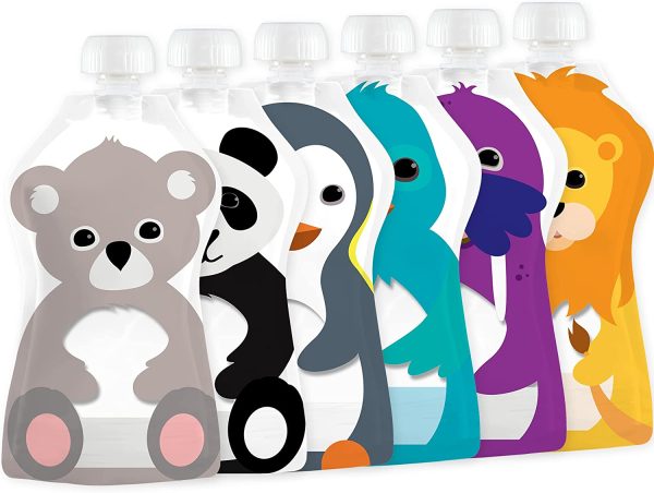 SQUOOSHI Reusable Baby Food Pouches - 3.4 oz - 6 Small Pouches - Baby Food Storage - Pouches Toddler - Refillable Squeeze Pouch for Kids - Image 9