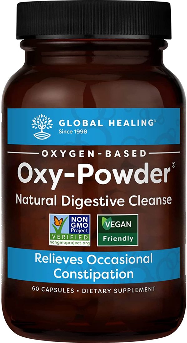 Global Healing Oxy-Powder Supplement - Oxygen Based Magnesium Colon Cleanser & Relief from Gas, Bloating & Occasional Constipation - Safe Healthy Detox For Gut Relief For Women & Men - 60 Capsules - Image 5