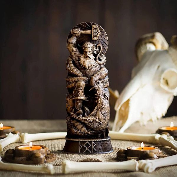 Vkdhegg Freyja Statue Freya Norse Gods Carving Altar Heathen Asatru Viking God Goddes Sculpture Scandinavian Pantheons-A - Image 2