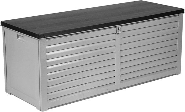 Outdoor Storage Box Bench Seat Lockable Garden Deck Toy Tool Sheds 390L - Image 7