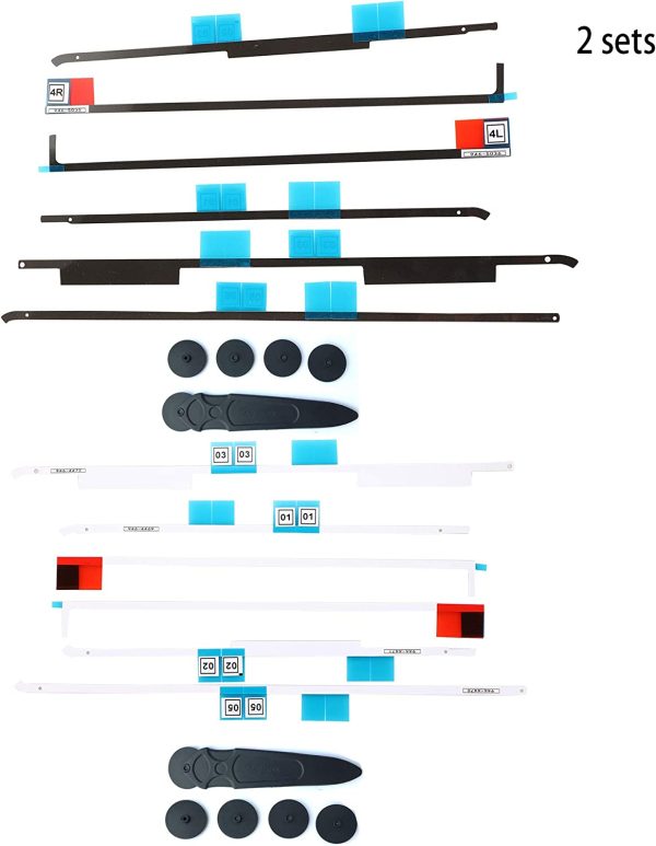 LCD Adhesive Strip Kit (2 Sets),  LCD Screen Display Strips Stickers Replacement Tools + 2 Opening Wheel Tools, iMac 21.5?? 2012/2013 / 2015/2017, A1418 (iMac 21.5 Inch-A1418) - Image 2