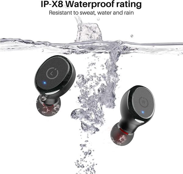 T10 Bluetooth 5.3 Wireless Earbuds with Wireless Charging Case IPX8 Waterproof Stereo Headphones in Ear Built in Mic Headset Premium Sound with Deep Bass for Sport Black - Image 5