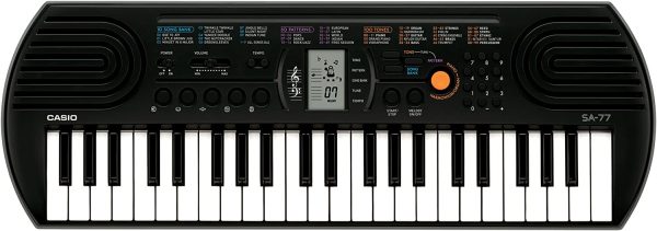 Casio 44 Note Mini Key Musical Keyboard, Black/Grey, (SA77) - Image 3