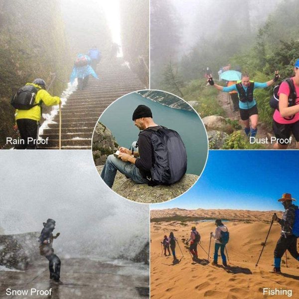 Waterproof Backpack Rain Cover Ultralight Portable Non-Slip Rainproof Dustproof Bag Pack Covers for Hiking Camping Outdoor Traveling Climbing Cycling Biking Accessories 30-40L - Image 4