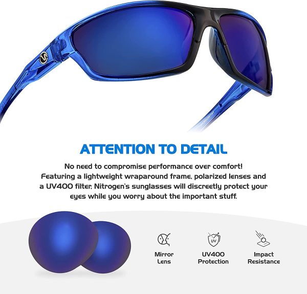 Polarized Wrap Around Sport Sunglasses for Men Women UV400 Sports Sun Glasses - Image 3