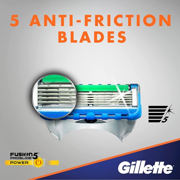 Gillette Fusion ProGlide Power Men's Razor Blades Refill Cartridges, 4 Pack